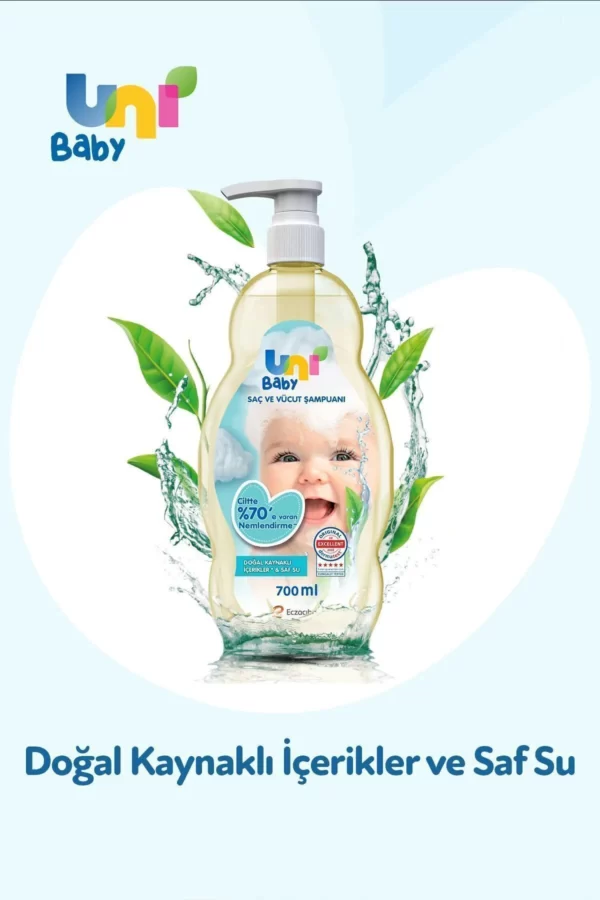 شامپو بچه یونی Uni Baby Hair and Body Shampoo 700 ml