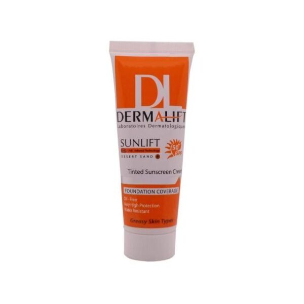 کرم ضد آفتاب SPF50 درمالیفت مناسب پوست های خشک و معمولی شماره 4 حجم 40 میلی لیتر - شن صحرایی