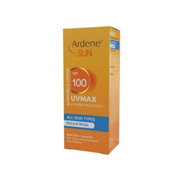 کرم ضد آفتاب آردن UV MAX SPF 100 حجم 50 میلی لیتر - بژ طبیعی