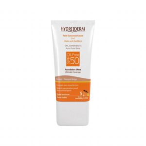 کرم ضد آفتاب فاقد چربی 2In1 هیدرودرم SPF50 حجم 40 میلی لیتر - بژ طبیعی