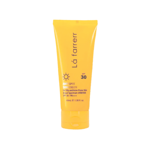 کرم ضد آفتاب و ضد لک فاقد چربی SPF30 لافارر مناسب پوست چرب و مستعد آکنه حجم 40 میلی لیتر - بی رنگ