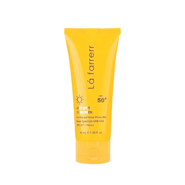 کرم ضد آفتاب و ضد لک فاقد چربی SPF50 لافارر مناسب پوست چرب و مستعد آکنه حجم 40 میلی لیتر - بی رنگ