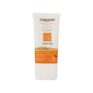 کرم ضد آفتاب فاقد چربی 2In1 هیدرودرم SPF50 حجم 40 میلی لیتر - بژ صدفی