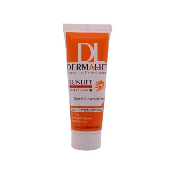 کرم ضد آفتاب SPF50 درمالیفت مناسب پوست های خشک و معمولی شماره 4 حجم 40 میلی لیتر - شن صحرایی
